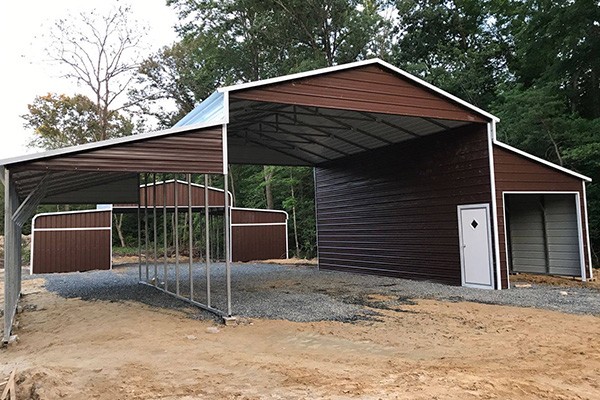 photos of american-steelcarports.com steel ag barns size 52x31x13x9